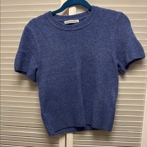 Blue Short Sleeve Sweater